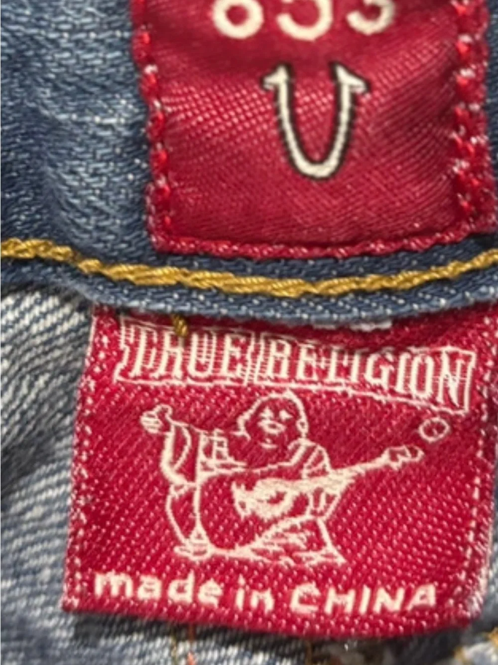 True Religion Ricky Straight Leg Flap Pocket Jeans Size 30 Like New